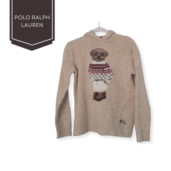 Polo by Ralph Lauren Tan Sweater with Bear Design - Picture 3 of 11